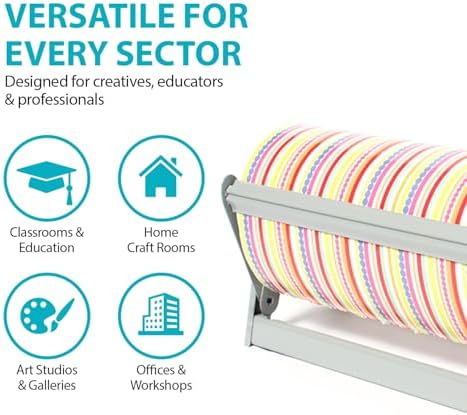 30 Inch Paper Roll Dispenser with Cutter, Desktop or Wall Mount Set Up - Image 4