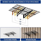 FLEXIMOUNTS 2-Pack 2x4ft Garage Shelving with Hooks, 600lbs Load, Black - Image 4