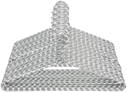 Clothes Hangers 60 Pack – Space Saving Fabric & Metal Hangers, Non-Slip Pant & Coat Hangers, Room Essentials, Closet, Durable Wardrobe Storage for Shirts, Suits & Pants – Grey/White by Homewear