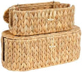 Set of 2 Cable Management Box, Handwoven Cord Hider Box with 3 Open Slots by Unknown