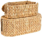 Set of 2 Cable Management Box, Handwoven Cord Hider Box with 3 Open Slots by Unknown