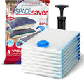 Spacesaver Vacuum Storage Bags with Hand Pump, Large, 8 Pack by Spacesaver