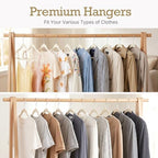 HOUSE DAY Ivory Velvet Hangers 60 Pack, Premium Non Slip Clothes Hanger - Image 3