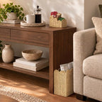 AELS Hand Woven Scalloped Basket Set, Magazine Rack & Remote Control Holder - Image 6
