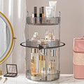 shuang qing Rotating Makeup Organizer for Vanity, Large Capacity Skincare Perfume Storage, Bathroom Counter Organizer, 360 Spinning Cosmetic Dresser Countertop Organizers (Gray, 3 Tier) by SHUANGQING