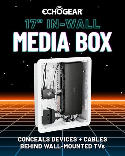 ECHOGEAR 17” in Wall TV Media Box – WiFi Friendly Cable Management Kit - Image 3
