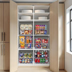 Sorbus Clear Pantry Organizer with Stackable Storage Bins, Open Front - Image 2