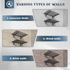 Jusgym 2 Pack Heavy Duty Garage Wall Shelving with 8 Hooks, 2x3ft, 500lbs - Image 6