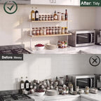 Golener Countertop Shelf, Kitchen Counter Organizer, Adjustable, Stackable - Image 5