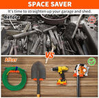 Upgraded Trimmer Rack Wall Mount - 8" Heavy Duty Weed Eater Hanger for Garage Wall, Garden Power Tool Holder Organizer Hooks for Grass Trimmer, Hedge Trimmer, Leaf Blower and Chainsaw, Orange, 3 Pack - Image 4