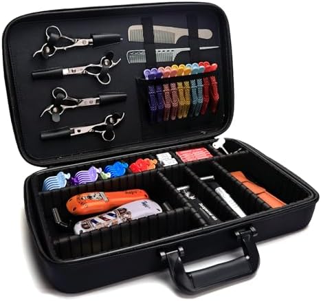 Barber Carrying Case,Barber Case, Stylist Tool Box Professional Salon Hair Cutting Grooming Kit Storage Organizer for Clippers, Scissors, Barber Supplies(Large) - Image 2