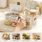 18 Pack Clear Plastic Storage Bins Pantry Organizers for Kitchen Bathroom - Image 3