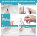 Vtopmart Drawer Dividers Organizers 8 Pack, Adjustable 3.2" High Expandable from 12.2-21.4" Kitchen Drawer Organizer, Clear Plastic Drawers Separators for Clothing, Installed by Double-sided Tape - Image 3