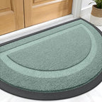 OLANLY Half Circle Front Door Mat Outside 59x34 All-Season Rubber Doormat by OLANLY