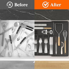 Lifewit Extra Large Silverware Drawer Organizer, Expandable Utensil Tray - Image 6
