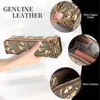 Gexmil Genuine Leather Pen Case, Hand-made Stationery Bag for Work Office - Image 7