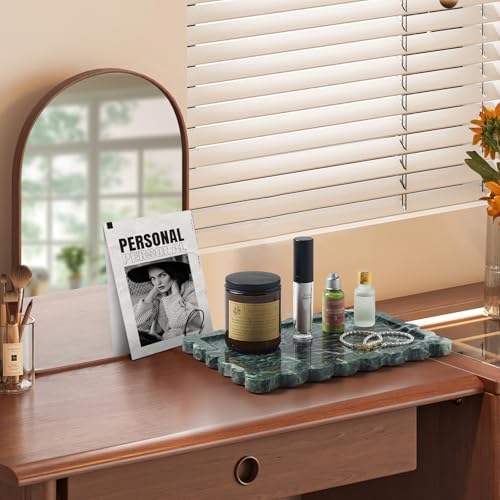 Scalloped Natural Marble Tray - Decorative Stone Tray for Bathroom & Vanity - Image 6