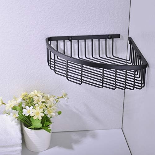 304 Stainless Steel Shower Caddy Corner Basket Shelf Bathroom Organizer Wall Mounted Storage, Matte Black Plated Finish Heavy Duty - Image 2