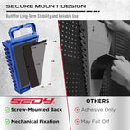 8-Piece Magnetic Socket and Wrench Organizer Set, Metric & SAE, 1/4", 3/8", 1/2"Drive Detachable Socket Storage Tray, 24-Slot Wrench Holder with Non-Slip Handle & Lock Cover for Toolbox Drawer Storage - Image 7