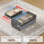 Under Bed Storage, Tall Size Under Bed Storage With Wheels, Under bed Shoe Storage, Metal Frame, 90L Capacity, Storage Drawers for Bedroom - Image 4