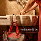 Attaché Purse Hook for Table - Portable Bag Hanger, Strong Durable Handbag Holder - 35lb Capacity Desk Hanger, Premium Bag Clip with Gift Box, Anti-Slip Car Tote Accessory - Aria Gold - Image 4