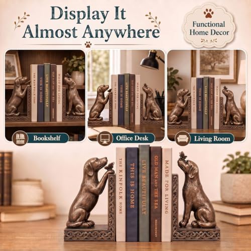 Dog Decorative Bookend for Shelves - Dog Book Ends - Image 5