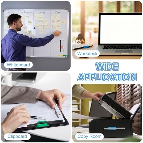 PATIKIL Adhesive Pen Holders, 48 Pack Silicone Flexible, White - Image 6