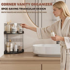 Bathroom Countertop Corner Organizer for Small Spaces, 2-Tier Counter Shelf - Image 5