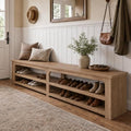 Tribesigns 70.9" Extra Long Shoe Storage Bench, Farmhouse Entryway Bench by Tribesigns