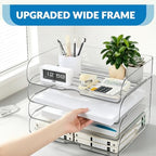 4-Tier Horizontal Acrylic Paper Organizer for A4/Letter Documents - Image 5