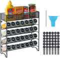Skiileor Spice Rack Organizer with 28 Spice Jars,Spice Labels and Funnel by Skiileor