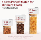 Glass Pantry Storage Containers with Lids 0.6/1.2/1.9 Qt 6 Pack - Image 3
