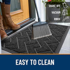OLANLY Front Door Mat Outside 47x32, All-Season Absorbent Rubber Doormat - Image 6