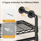 ULIFHOME M7 Wall-Mounted Clothes Rack, Heavy-Duty Garment Closet System - Image 6