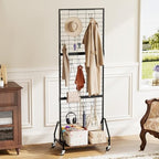 ELYKEN Foldable Grid Wall Panels, 5.7 x 2 FT Movable Gridwall Display Rack - Image 3