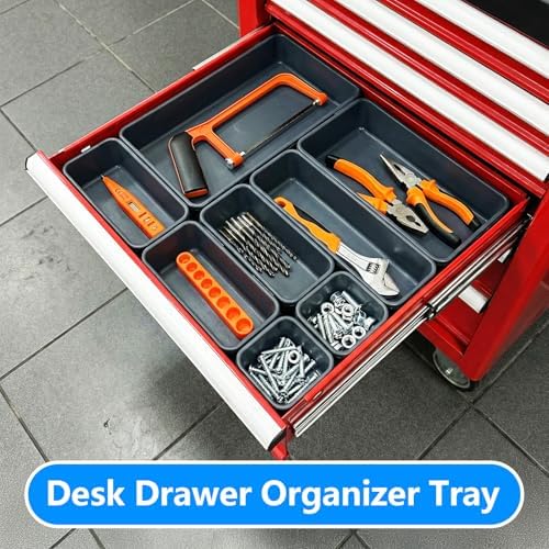 68PCS Tool Box Organizer, 5 Size Toolbox Drawer Organizer Tray, Desk Drawer Organizers, Garage Organization for Tool Chest Workbench Small Parts Widget - Image 3