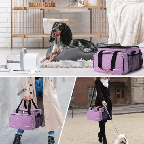 Dog Grooming Vacuum Bag, Pet Grooming Kit Bag Perfect for Dog Hair Vacuum & Grooming Tool Kit Accessories- Purple - Image 6