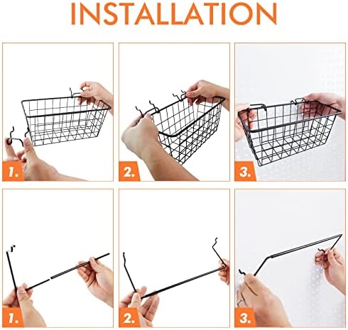 Pegboard Organizer Accessories 18 Pack, Peg Board Hooks Assortment (Black) - Image 4