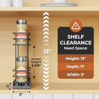 Mystozer Pull Out Spice Rack Organizer for Cabinet, Slide Out Spice Racks - Image 2