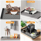 Winisok Waterproof Under Sink Mat 28" x 19", Silicone Mat, Black - Image 5
