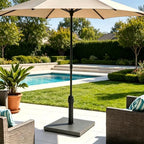 45lbs Patio Umbrella Base, Heavy Duty Stand Outdoor, White - Image 2