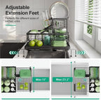 Swedecor Large 2 Tier Dish Drying Rack - Expandable for Kitchen Counter - Image 6
