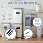 Chef's Path Large Airtight Food Storage Containers with Lids, Pack of 6, 3pcs 6.5L and 3pcs 5.2L, Kitchen and Pantry Canisters for Sugar, Flour, and Baking Supplies - Transparent - Image 7
