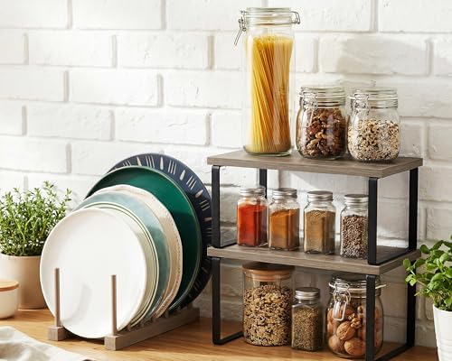 4 Pcs Kitchen Organizer Accessories Set for Cabinet, Gray, 11.8 x 7.9'' - Image 4