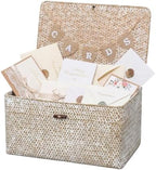Geelin Seagrass Wedding Card Basket with Card Banner,14 Inch,White by Geelin