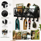 Custom Dog Leash Holder for Wall Pet Supply Organizer with Storage Basket - Image 4