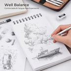 Nicpro 20PCS Metal Mechanical Pencil Set in Leather Case - Image 5