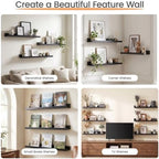 upsimples Long Floating Shelves for Wall Decor and Storage, 23.6'' Black - Image 6