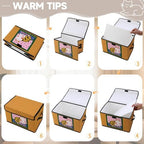 Stackable Storage Bins with Lids,Closet Organizers Fabric Box for Home and Office,Blanket Clothes Organizers,Under Bed Storage Containers 3 Pack - Image 3