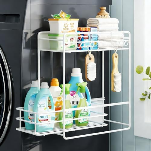 Nieifi Magnetic Shelves for Washing Machine, Magnetic Laundry Organizer by Nieifi